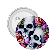 Floral Skeletons 2 25  Buttons by GardenOfOphir