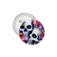 Floral Skeletons 1 75  Buttons by GardenOfOphir