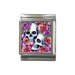 Floral Skeletons Italian Charm (13mm) by GardenOfOphir