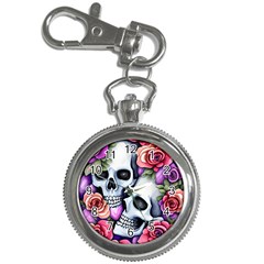 Floral Skeletons Key Chain Watches by GardenOfOphir