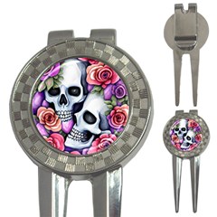 Floral Skeletons 3-in-1 Golf Divots by GardenOfOphir