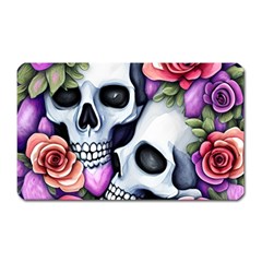 Floral Skeletons Magnet (rectangular) by GardenOfOphir