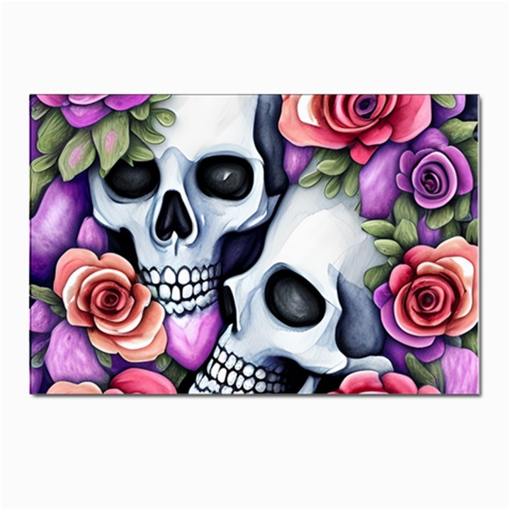 Floral Skeletons Postcards 5  x 7  (Pkg of 10)