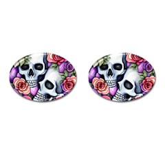 Floral Skeletons Cufflinks (oval) by GardenOfOphir