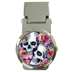 Floral Skeletons Money Clip Watches by GardenOfOphir