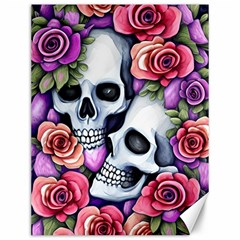 Floral Skeletons Canvas 12  X 16  by GardenOfOphir