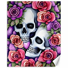 Floral Skeletons Canvas 16  X 20  by GardenOfOphir