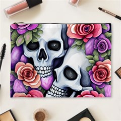 Floral Skeletons Cosmetic Bag (xl) by GardenOfOphir