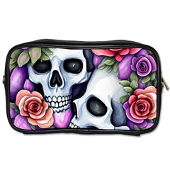 Floral Skeletons Toiletries Bag (two Sides) by GardenOfOphir