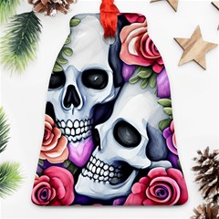 Floral Skeletons Bell Ornament (two Sides) by GardenOfOphir