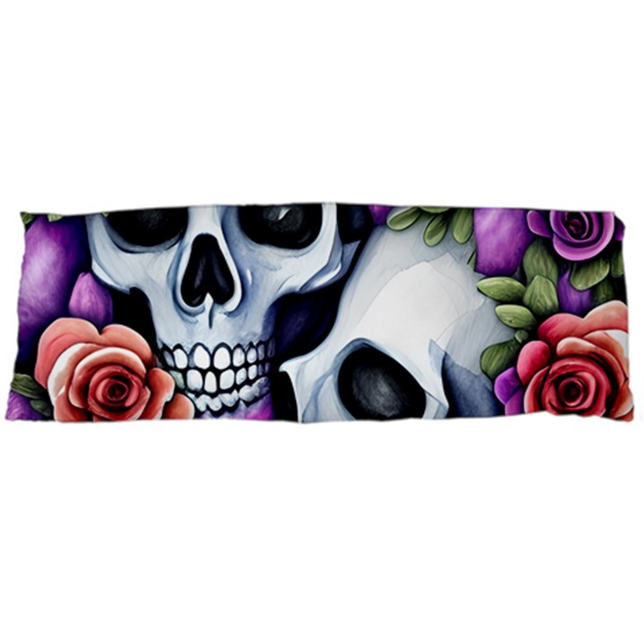 Floral Skeletons Body Pillow Case (Dakimakura)