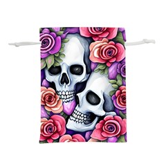 Floral Skeletons Lightweight Drawstring Pouch (s) by GardenOfOphir