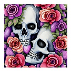 Floral Skeletons Banner And Sign 4  X 4  by GardenOfOphir