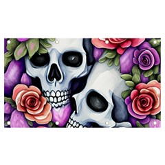 Floral Skeletons Banner And Sign 7  X 4  by GardenOfOphir