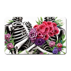 Gothic Floral Skeletons Magnet (rectangular) by GardenOfOphir