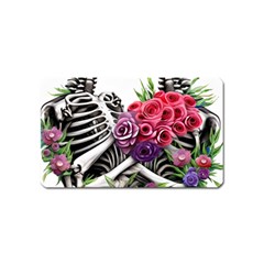 Gothic Floral Skeletons Magnet (name Card) by GardenOfOphir