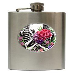 Gothic Floral Skeletons Hip Flask (6 Oz) by GardenOfOphir