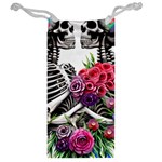 Gothic Floral Skeletons Jewelry Bag Back