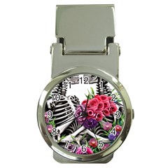 Gothic Floral Skeletons Money Clip Watches by GardenOfOphir