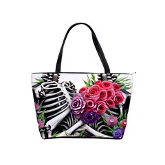 Gothic Floral Skeletons Classic Shoulder Handbag by GardenOfOphir