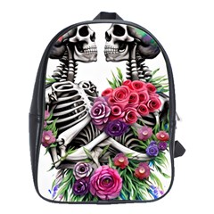 Gothic Floral Skeletons School Bag (large) by GardenOfOphir