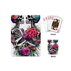 Gothic Floral Skeletons Playing Cards Single Design (mini) by GardenOfOphir