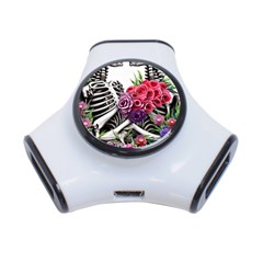 Gothic Floral Skeletons 3-port Usb Hub by GardenOfOphir