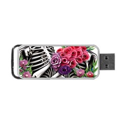 Gothic Floral Skeletons Portable Usb Flash (one Side) by GardenOfOphir