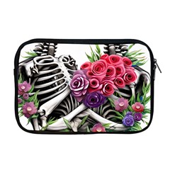 Gothic Floral Skeletons Apple Macbook Pro 17  Zipper Case by GardenOfOphir