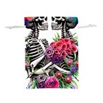 Gothic Floral Skeletons Lightweight Drawstring Pouch (S) Front