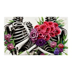 Gothic Floral Skeletons Banner And Sign 5  X 3  by GardenOfOphir