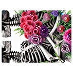 Gothic Floral Skeletons Premium Plush Fleece Blanket (Extra Small) 40 x30  Blanket Front