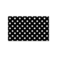 Black And White Polka Dots Sticker Rectangular (100 Pack) by GardenOfOphir