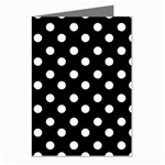 Black And White Polka Dots Greeting Cards (Pkg of 8) Left