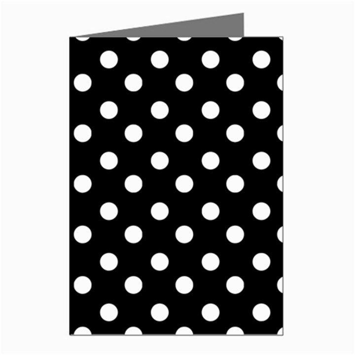 Black And White Polka Dots Greeting Cards (Pkg of 8)