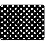 Black And White Polka Dots One Side Fleece Blanket (Medium) 60 x50  Blanket Front