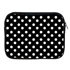 Black And White Polka Dots Apple Ipad 2/3/4 Zipper Cases by GardenOfOphir