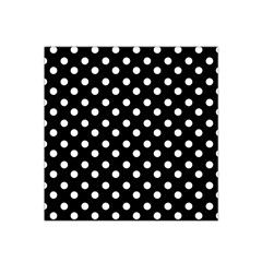 Black And White Polka Dots Satin Bandana Scarf 22  X 22  by GardenOfOphir