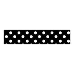 Black And White Polka Dots Velvet Scrunchie by GardenOfOphir