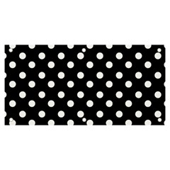 Black And White Polka Dots Banner And Sign 6  X 3  by GardenOfOphir