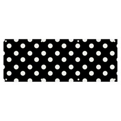 Black And White Polka Dots Banner And Sign 8  X 3  by GardenOfOphir