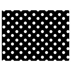 Black And White Polka Dots One Side Premium Plush Fleece Blanket (extra Small) by GardenOfOphir