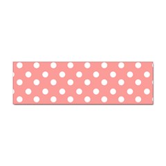 Coral And White Polka Dots Sticker Bumper (10 Pack) by GardenOfOphir