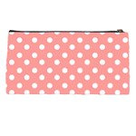 Coral And White Polka Dots Pencil Case Back