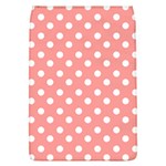 Coral And White Polka Dots Removable Flap Cover (L) Front