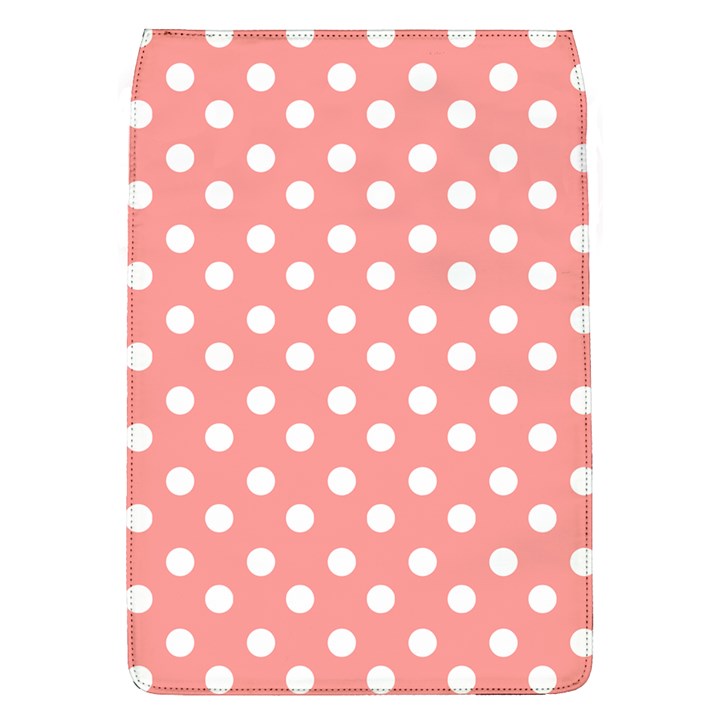 Coral And White Polka Dots Removable Flap Cover (L)