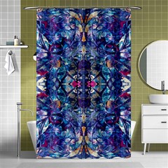 Denim On Pour Shower Curtain 48  X 72  (small)  by kaleidomarblingart