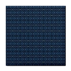 Blue Diamonds Motif Fancy Pattern Design Tile Coaster by dflcprintsclothing