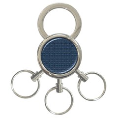 Blue Diamonds Motif Fancy Pattern Design 3-ring Key Chain by dflcprintsclothing