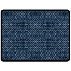 Blue Diamonds Motif Fancy Pattern Design One Side Fleece Blanket (large) by dflcprintsclothing